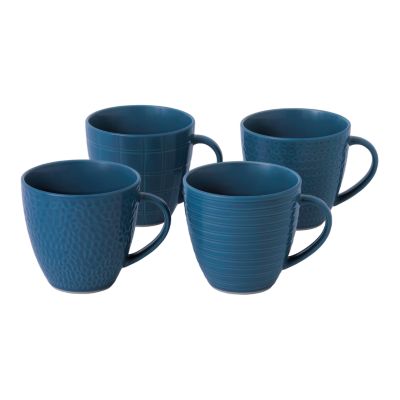Royal Doulton - Maze Grill Mug Mixed Blue Set/4