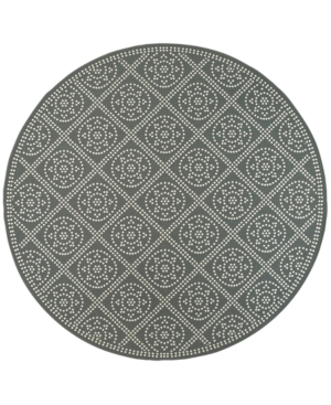 Oriental Weavers Marina 3969L Gray/Ivory 7'10in Indoor/Outdoor Round Area Rug