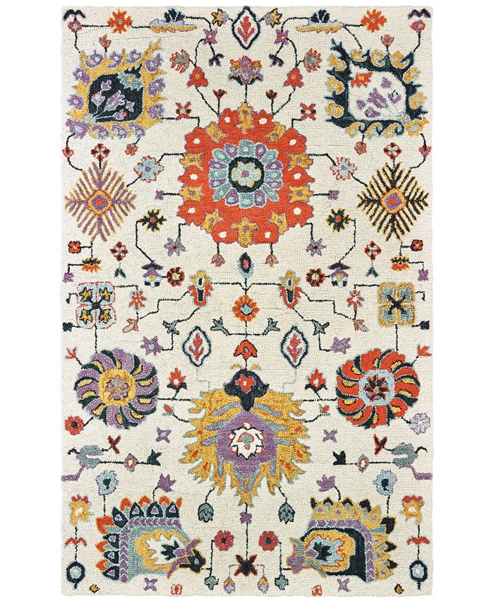 Oriental Weavers - Zahra 75502 Ivory/Orange 3'6" x 5'6" Area Rug