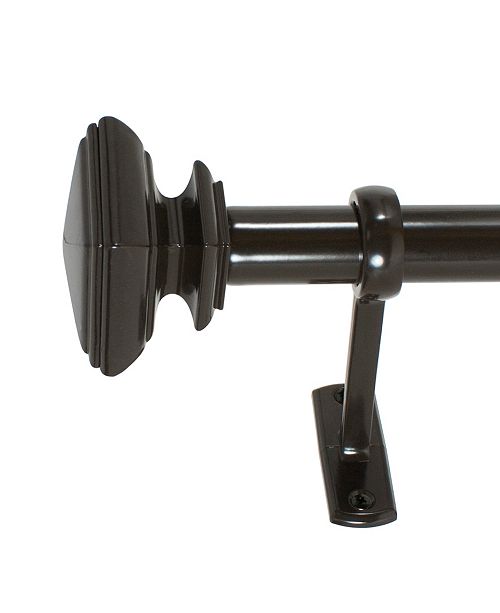 Decopolitan 1 Inch Outdoor Square Telescoping Curtain Rod Set 42