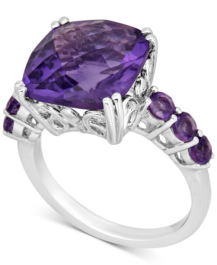 Macy's Amethyst (6 ct. t.w.) Cocktail Ring in Sterling Silver - Macy's