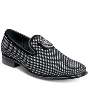 image of Stacy Adams Swagger Studded Fabric Slip-On Shoes Men-s Shoes