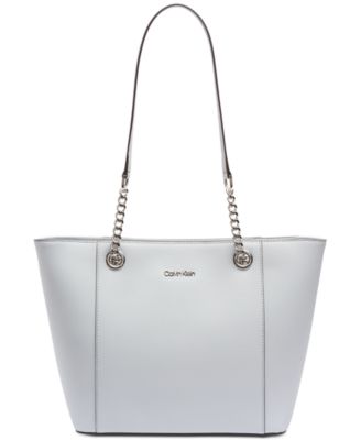 calvin klein leather tote bag