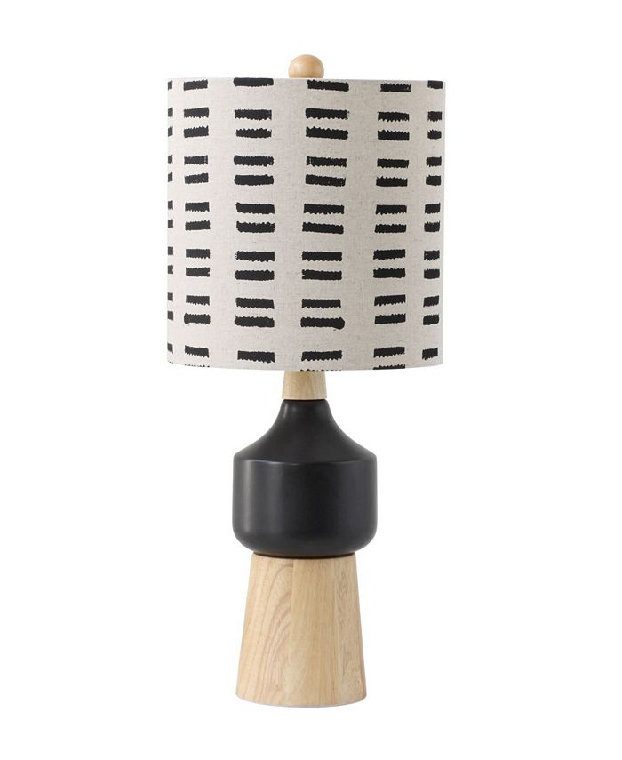3R Studio Wood and Ceramic Table Lamp w Linen Shade Macy s