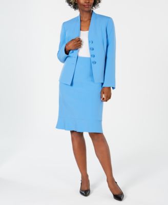 Flared skirt suit best sale