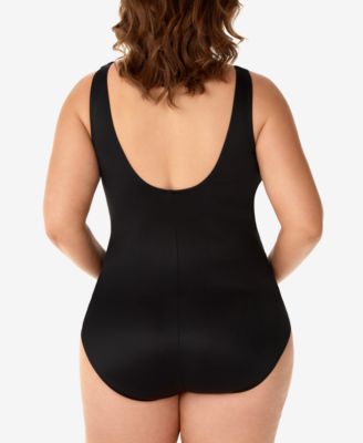 Plus Size Palma Allover Slimming One-Piece Swimsuit 