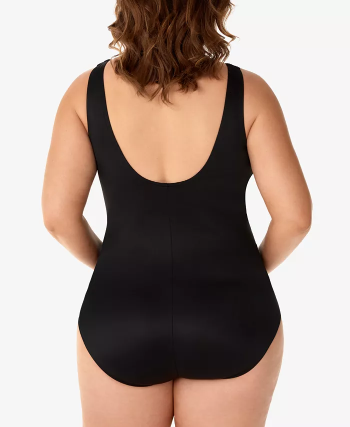 Plus Size Palma Allover Slimming One-Piece Swimsuit - thumbnail 7