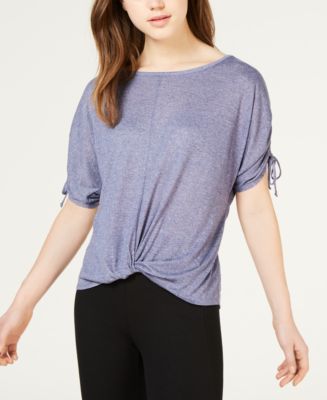 BCX Juniors' Lace-Back Twist-Front Top - Macy's