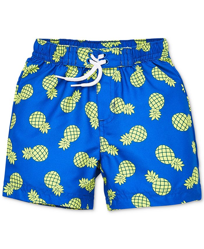 Little Me Pineapple Baby Boys Swim Trunks - Macy's