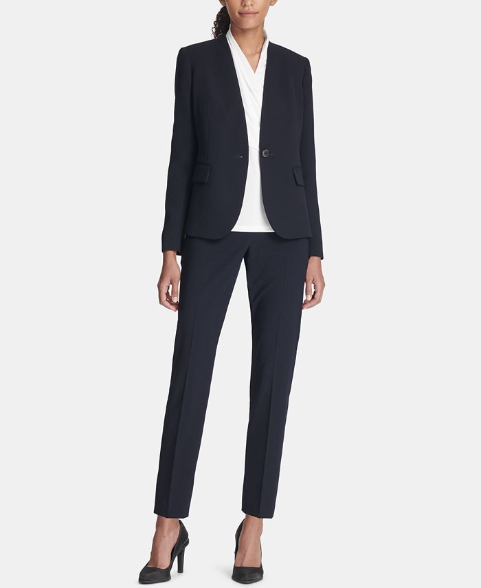 DKNY Collarless One-Button Blazer & Ankle Pants & Reviews - Wear to ...