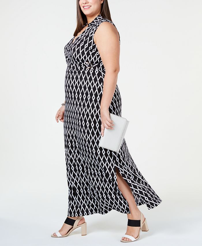 Love Squared Trendy Plus Size Sleeveless Knotted Maxi Dress 2X