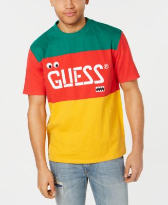 GUESS J Balvin X Men's Striped Logo T-Shirt - Macy's