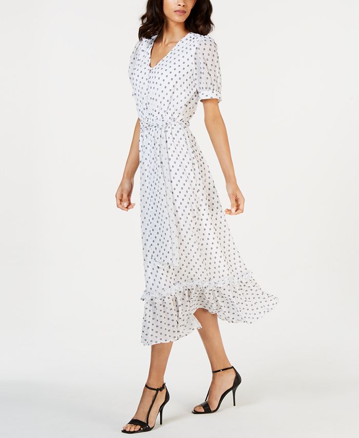 Calvin Klein Petite Clip-Dot Maxi Dress - Macy's
