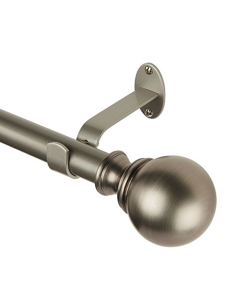 Elrene Cordelia Globe Round Ball Window Drapery Single Curtain Rod