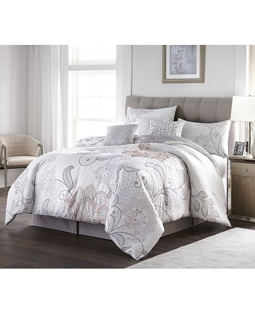 Nanshing Lucinda Lace 7 Piece Queen Comforter Set Reviews Home
