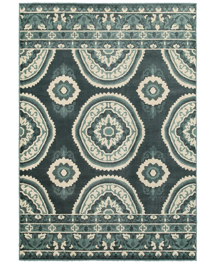 Oriental Weavers - Jayden 7415B Blue/Ivory 3'10" x 5'5" Area Rug