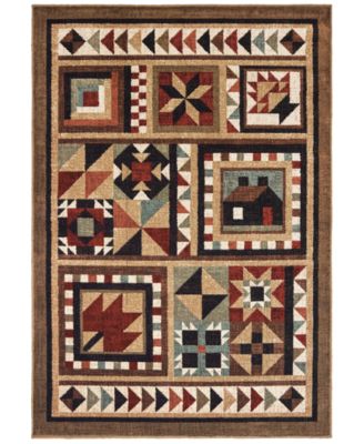 Oriental Weavers - Woodlands 9596A Brown/Multi 6'7" x 9'2" Area Rug