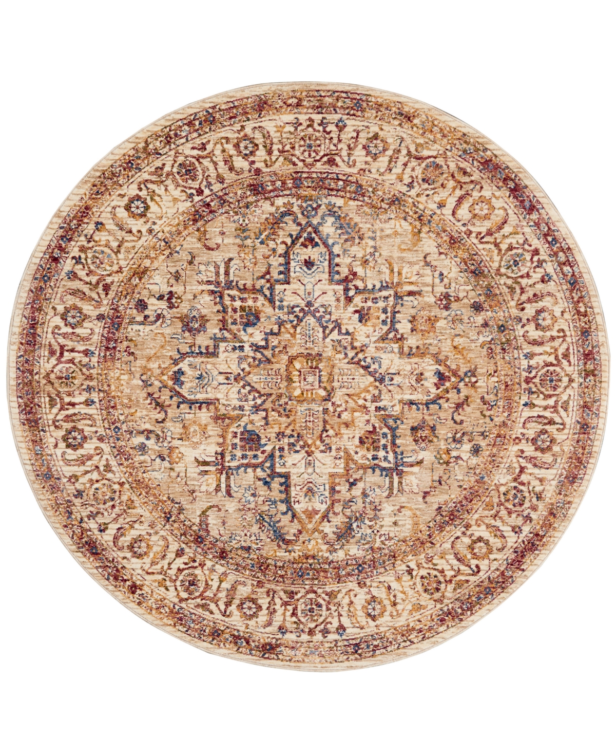 Mink Home Taza Heriz 5' Round Area Rug
