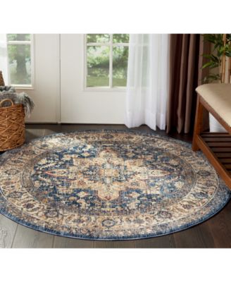 Taza Heriz 5' Round Area Rug