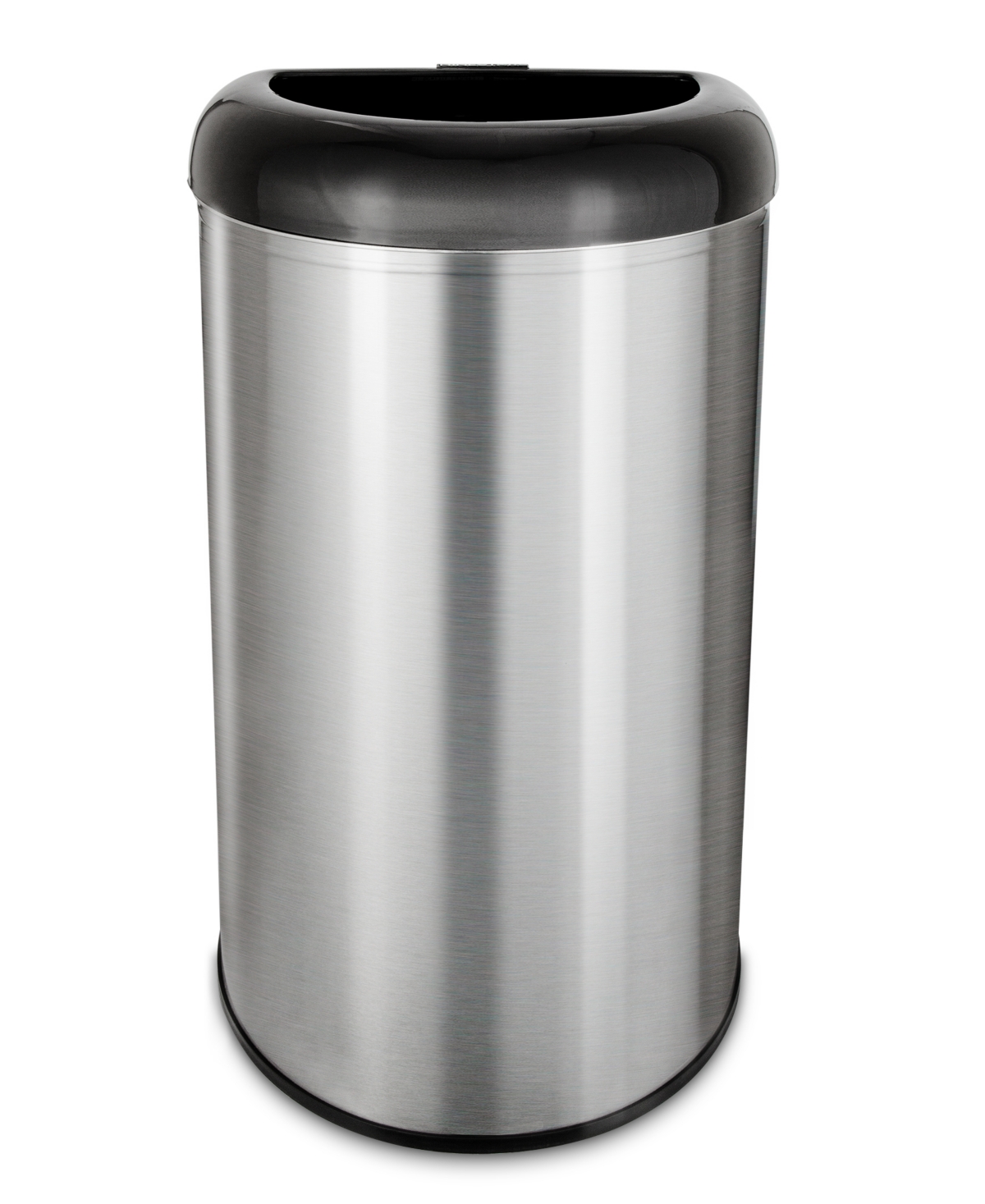 Nine Stars 13.2 Gallon Open Top Trash Can with Black Lid - Black