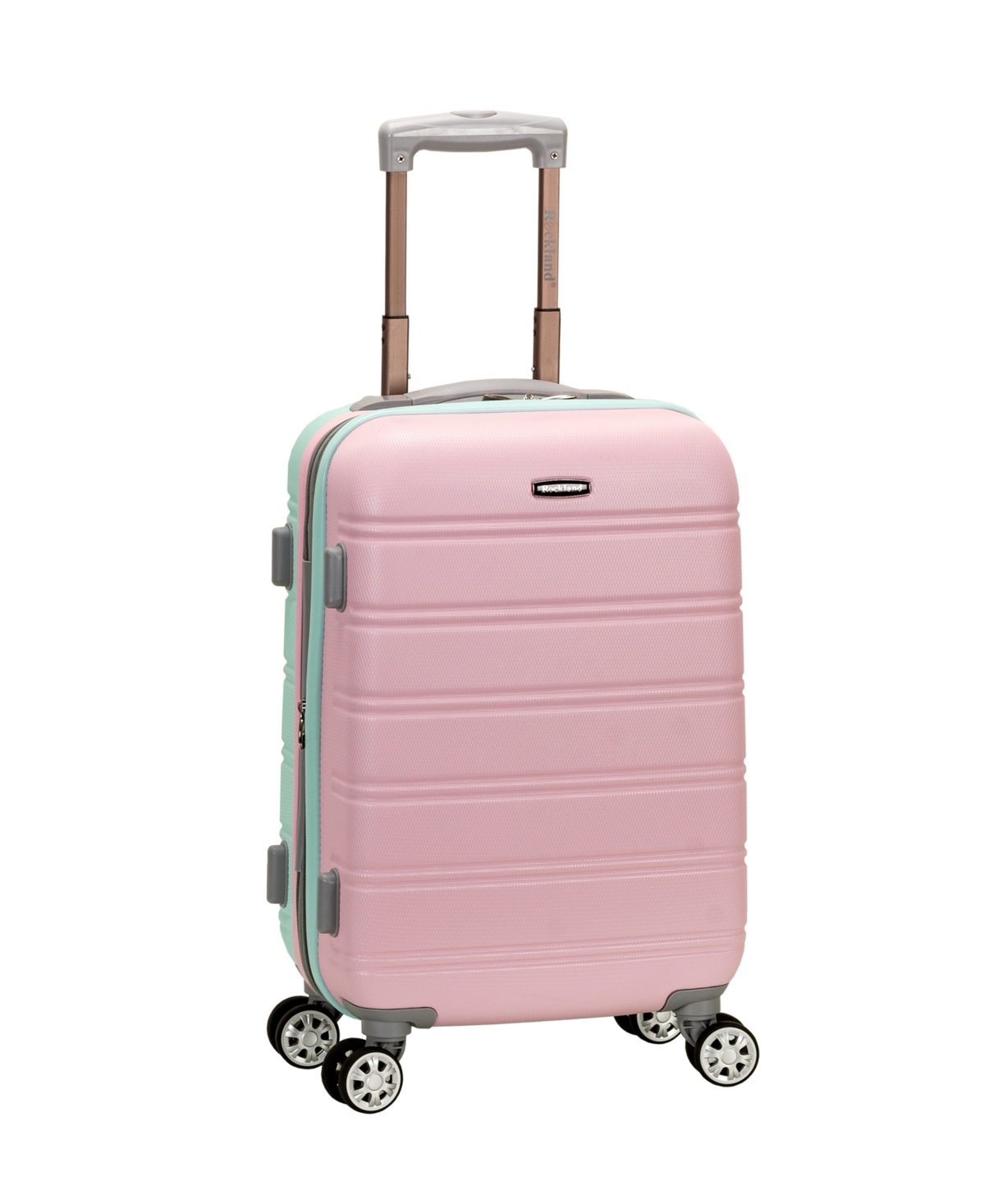 Rockland Melbourne 20" Hardside Carry-on Spinner In Two-toned Pink  Mint