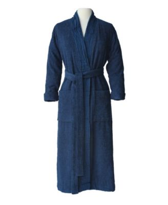IGH Global Corporation 100% Turkish Cotton Pleated Robe & Reviews - Macy's