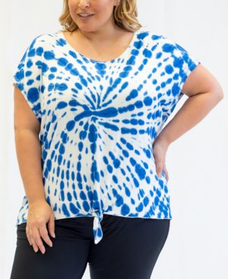 Nanette Lepore - Plus Size Tie-Dyed T-Shirt