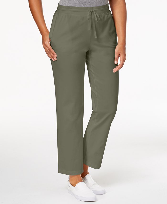 Karen Scott Petite Drawstring Knit Pants, Created for Macy's Macy's