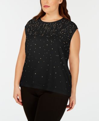 Calvin Klein - Plus Size Embellished Top