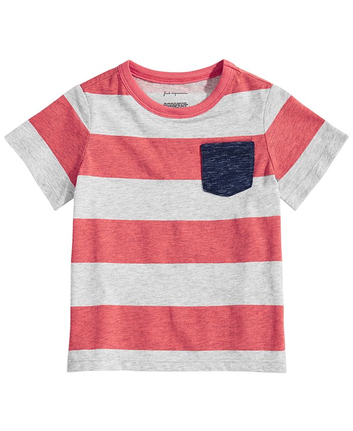 First Impressions Baby Boys Rugby Striped T-Shirt, Created for Macy's ...