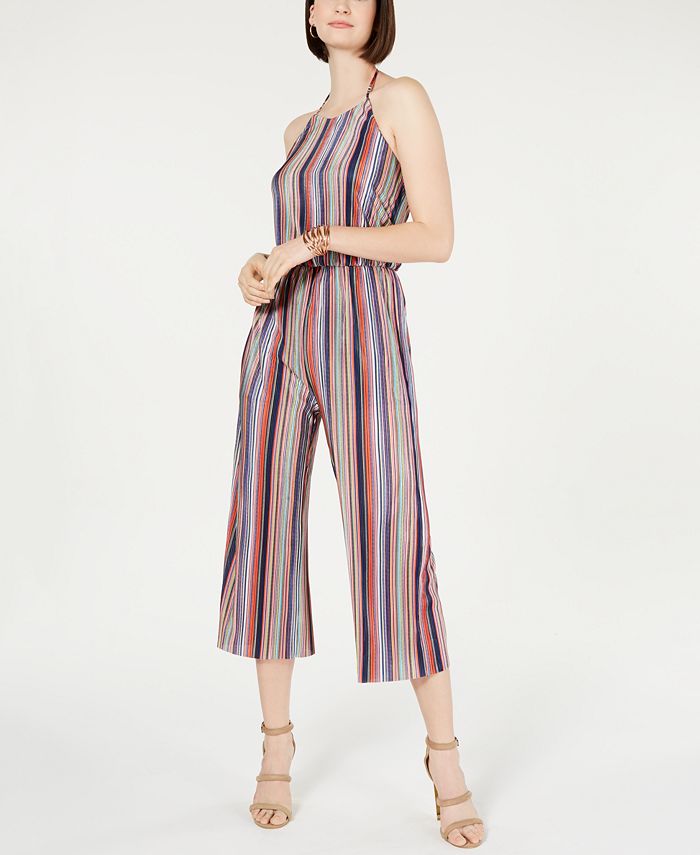 19 Cooper Striped Cropped Jumpsuit - Macy's