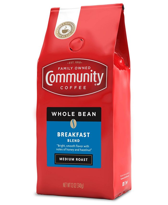 Community Coffee Breakfast Blend Medium Roast Premium Whole Bean Coffee, 12 Oz 6 Pack Macy's