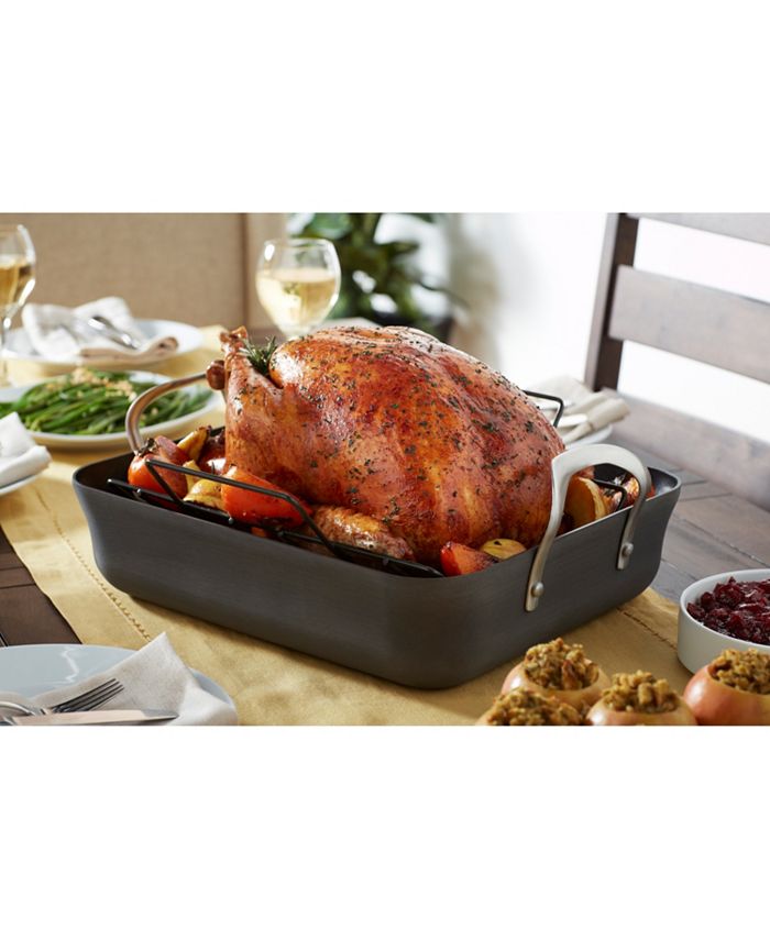 Calphalon Contemporary 16" Nonstick Roaster with Roasting Rack Macy's