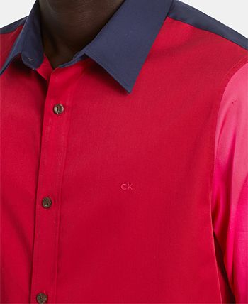 Calvin Klein Men's Slim-Fit Colorblocked Shirt - Macy's