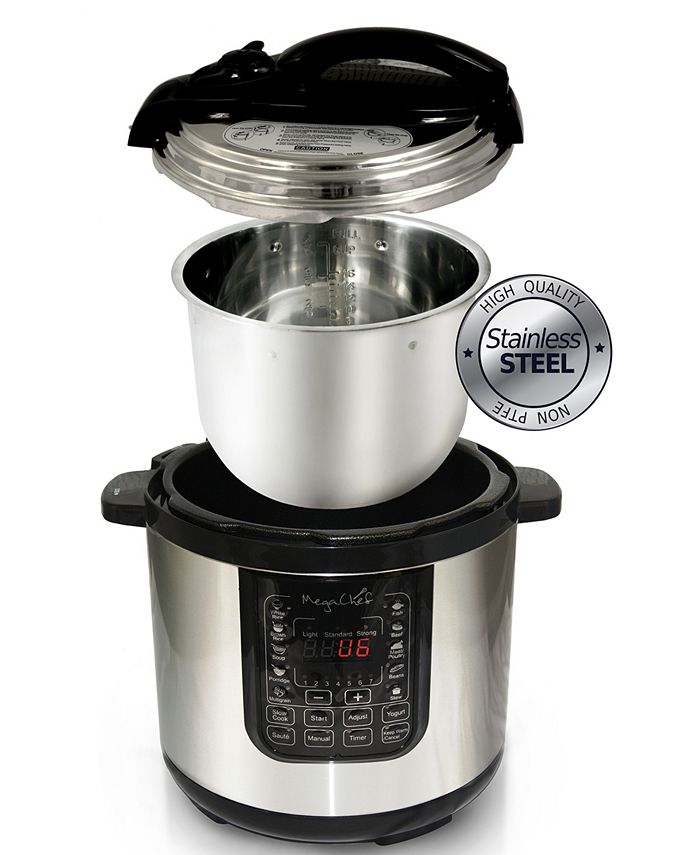 MegaChef 8 Quart Digital Pressure Cooker with 13 Preset Multi Function