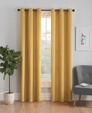 Eclipse Microfiber Thermaback Blackout Grommet Panel, 42" X 84" In Ochre