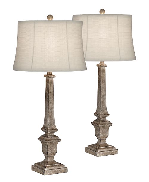 Pacific Coast Resin Wood Column Table Lamps Set Of 2 Reviews
