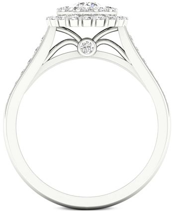 Macy's - Diamond (1 ct. t.w.) Halo Ring in 14k White Gold