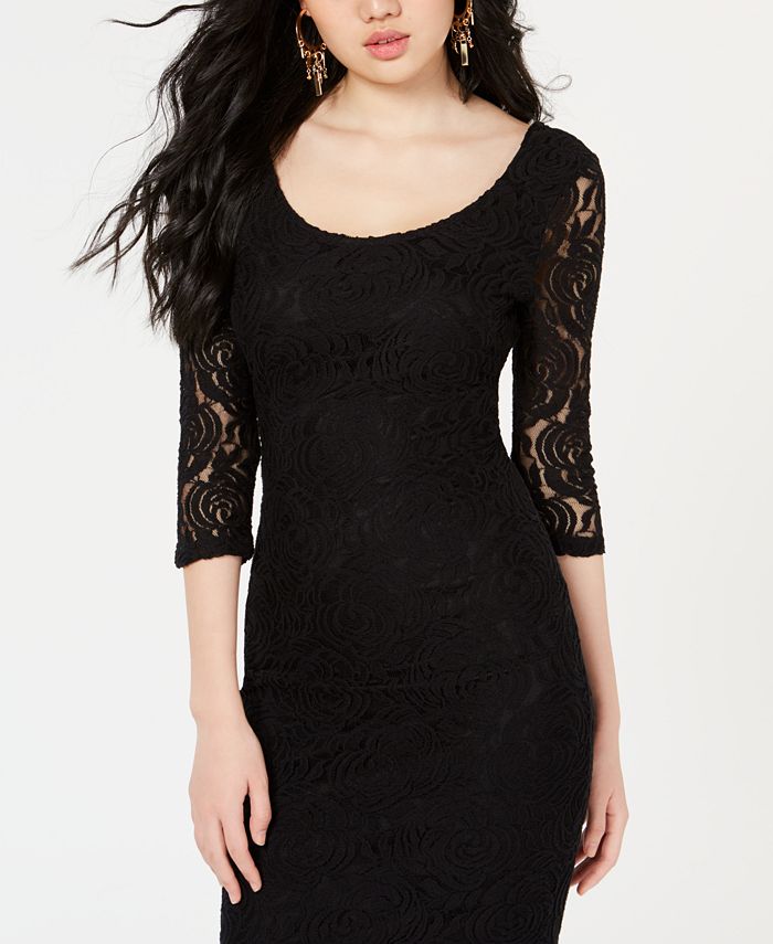 Material Girl Juniors' Lace Bodycon Dress, Created for Macy's - Macy's