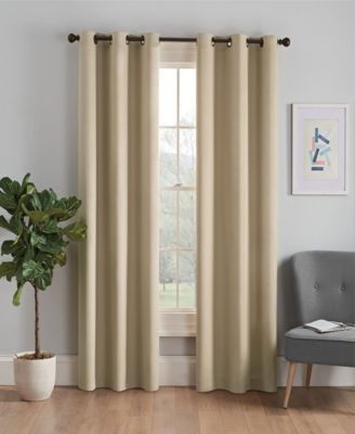 Eclipse Thermaback Blackout Curtains - 42x84 Inches, Ivory - Blocks 99% Light & 40% Noise - View #9