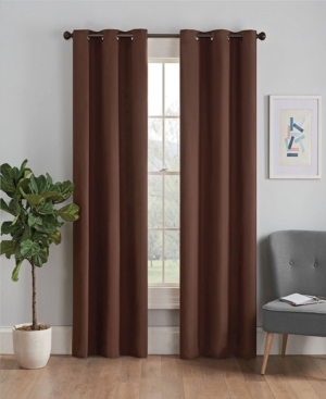 Eclipse Microfiber Thermaback Blackout Grommet Panel, 42" X 84" In Chocolate