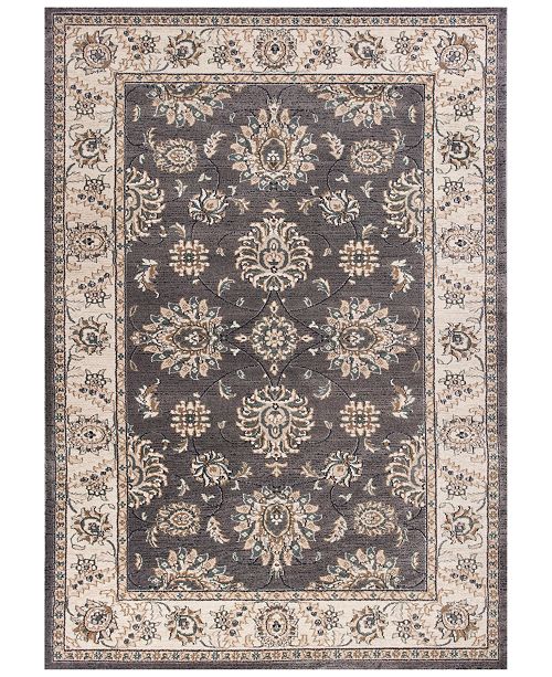 Kas Avalon Kashan 5608 Grey Ivory 9 X 12 Area Rug Reviews Rugs Macy S