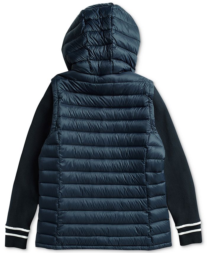 Tommy Hilfiger Women's Mixed Media Jacket with Zipper Macy's