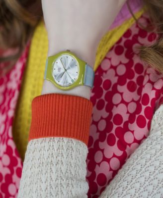 Lola Rose Orla Kiely Watch, Sky Blue Strap With Buckle Closure