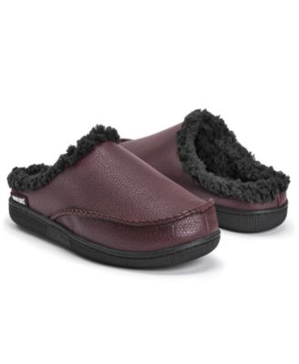 Men's Faux Leather Clog Slippers