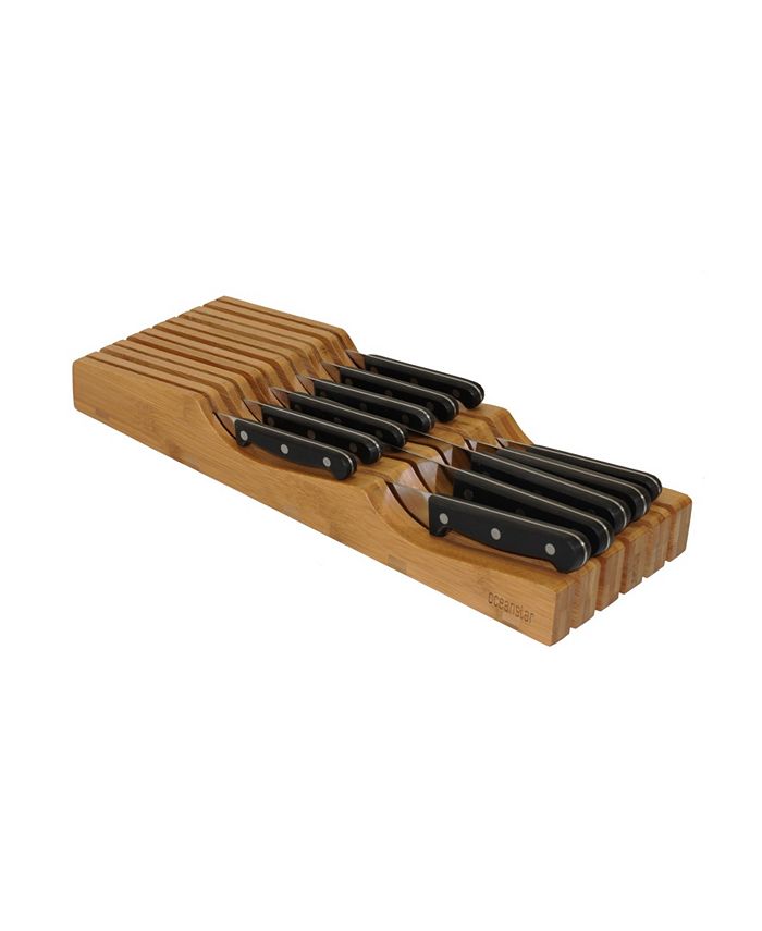 Oceanstar InDrawer Bamboo Knife Organizer Macy's