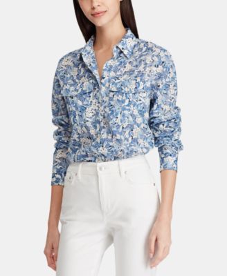 ralph lauren floral cotton shirt