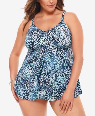 macys bathing suits plus size