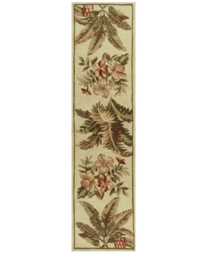 Kas Sparta Tropical Oasis 3133 Ivory 2'6" X 10' Runner Area Rug In 3133 Ivory
