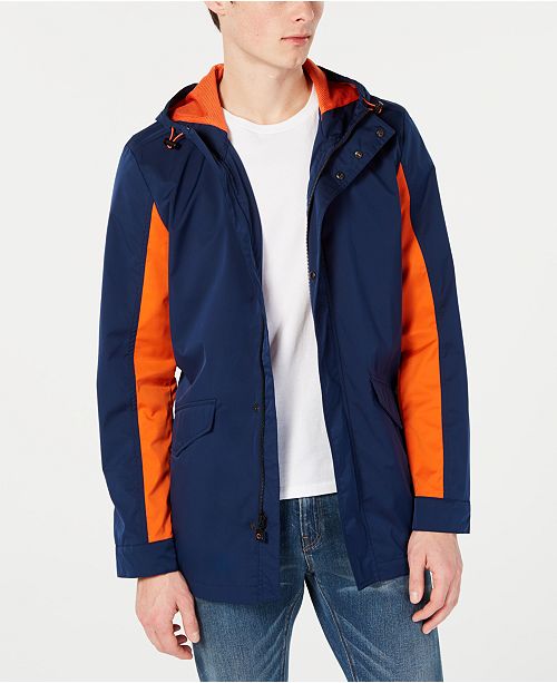 Calvin Klein Men S 3 4 Length Athleisure Colorblocked Hooded